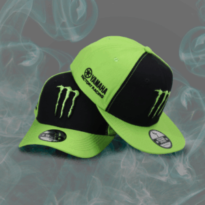 Gorra curva Monster negra vis verde