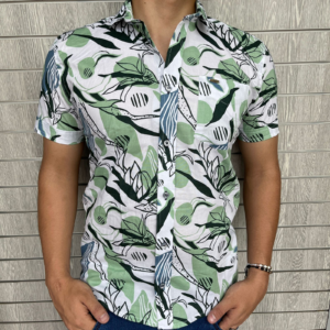 👔 Camisa Tropical Verde para Hombre – Frescura y Estilo Natural
