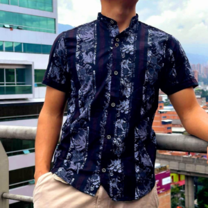 👔 Camisa Estampada Vintage para Hombre – Estilo Urbano con Toque Retro