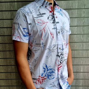 👔 Camisa Estampada Floral para Hombre – Estilo Tropical Urbano
